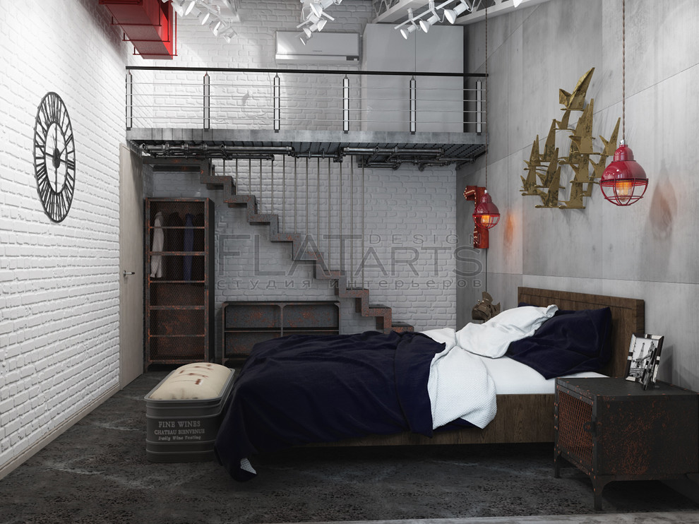 Дизайн двухуровневой квартиры 134 кв.м. в стиле лофт