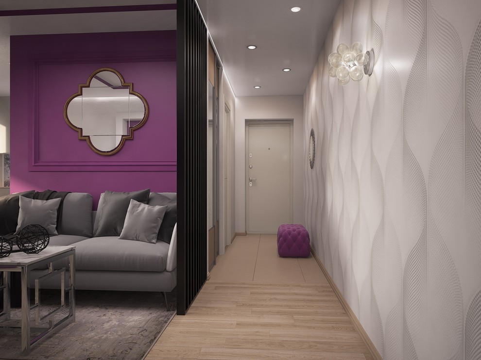 Переделка "хрущевки", просторная кухня-гостиная, объединенная с прихожей