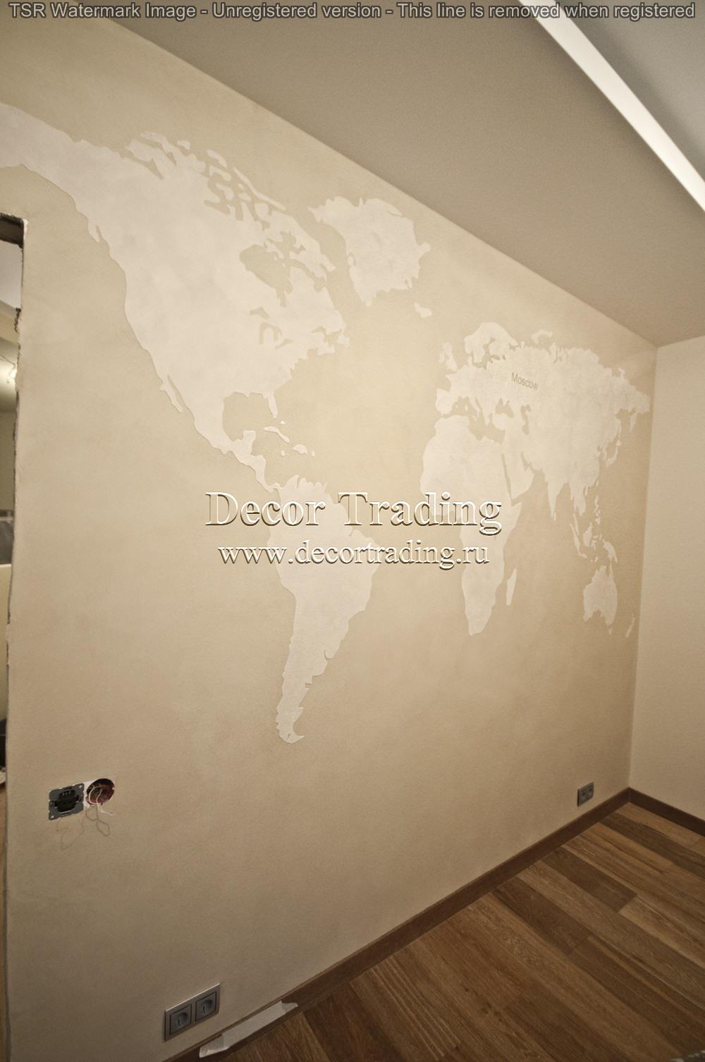 Частная квартира- отделка "Итальянская декоративная краска с эффектом песчаника"