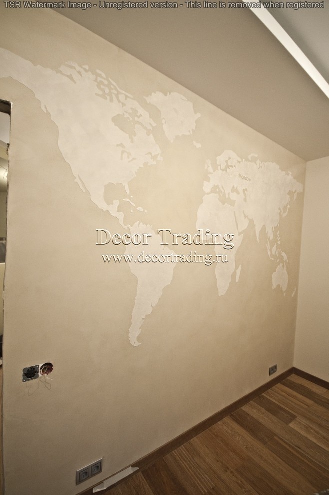 Частная квартира- отделка "Итальянская декоративная краска с эффектом песчаника"