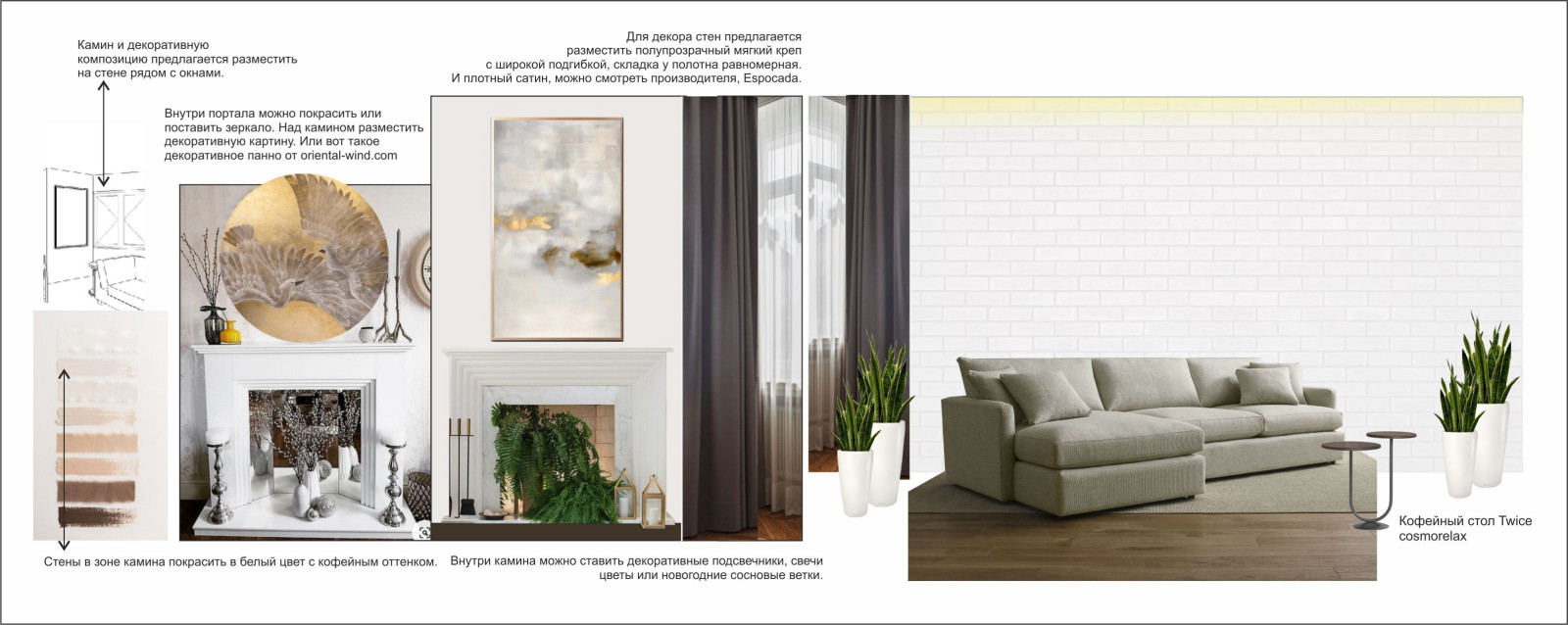 Концептуальные коллажи для частных интерьеров.