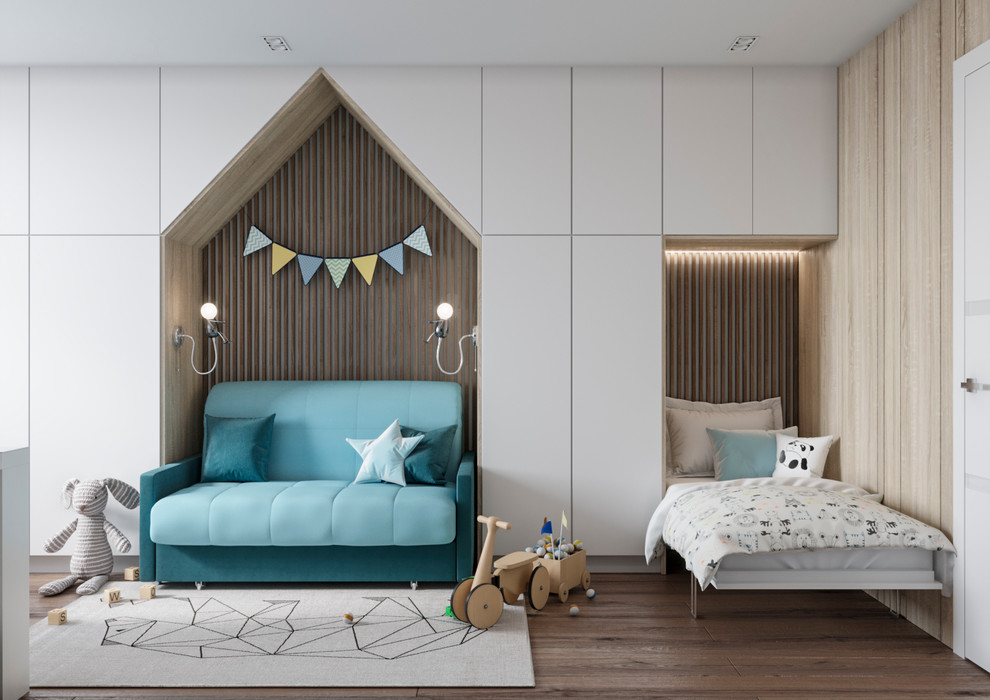 Разработка дизайна и 3D визуализация детской комнаты