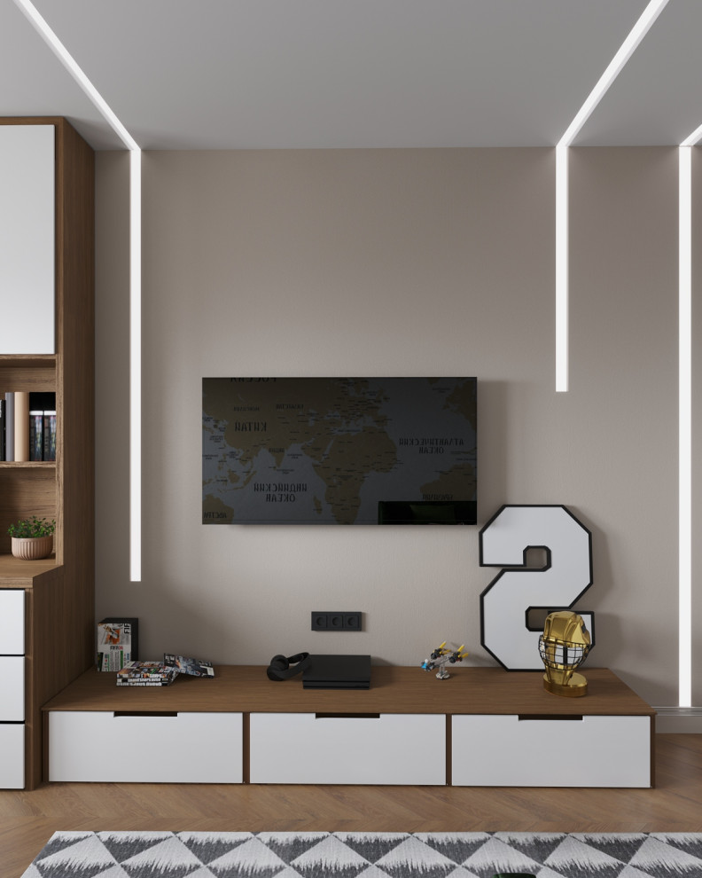 Квартира  с зелёными акцентами