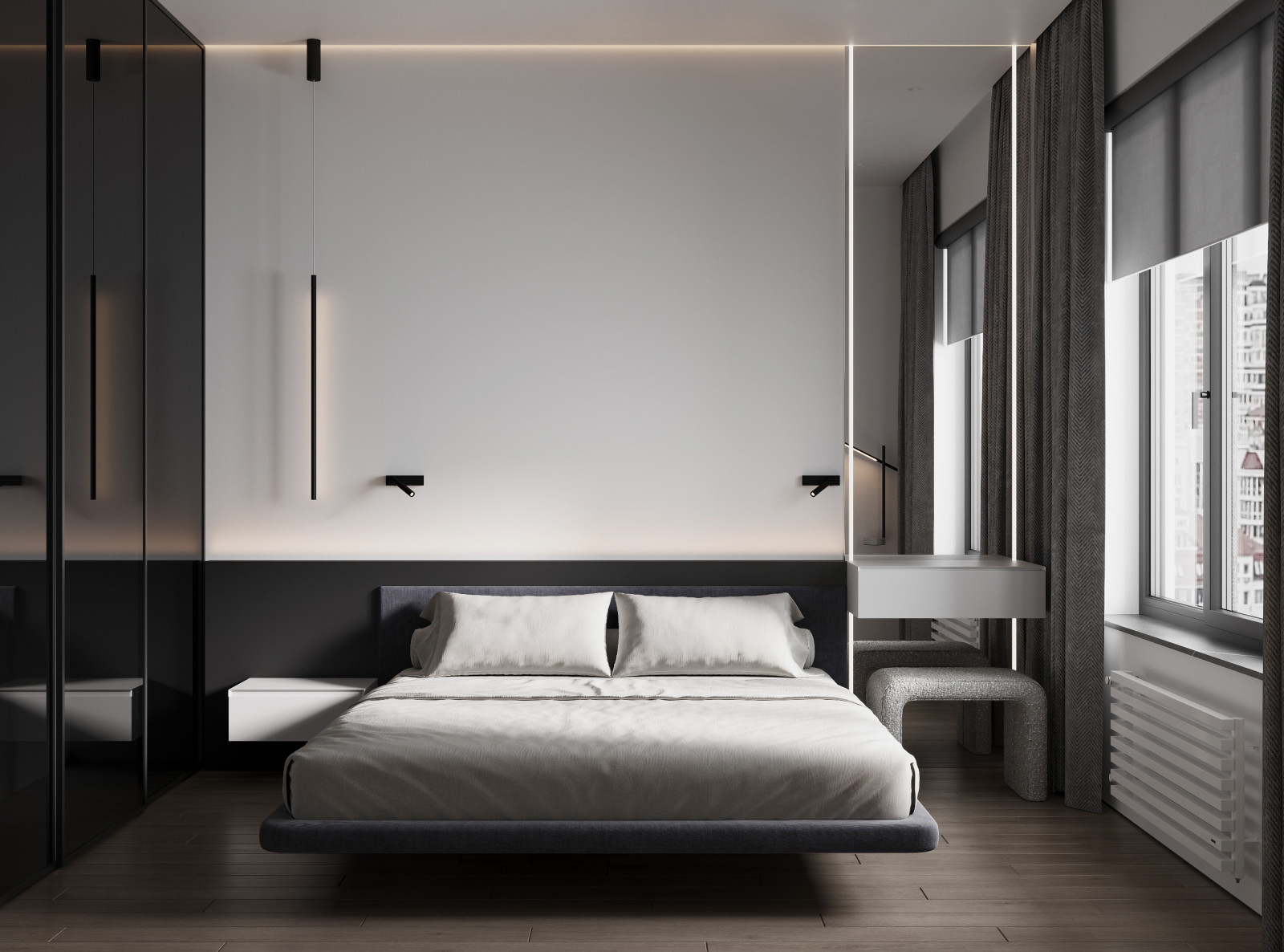 Дизайн интерьера квартиры 58 кв.м. в ЖК Level Амурская