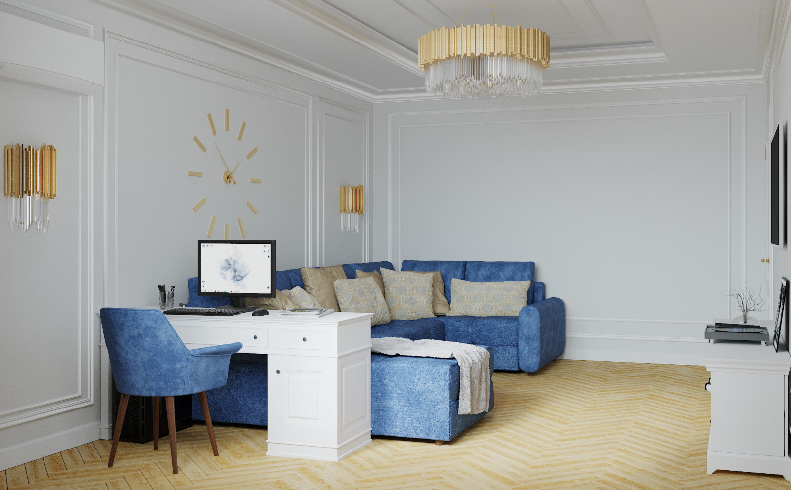 Воздушная неоклассика. Квартира, город Таганрог