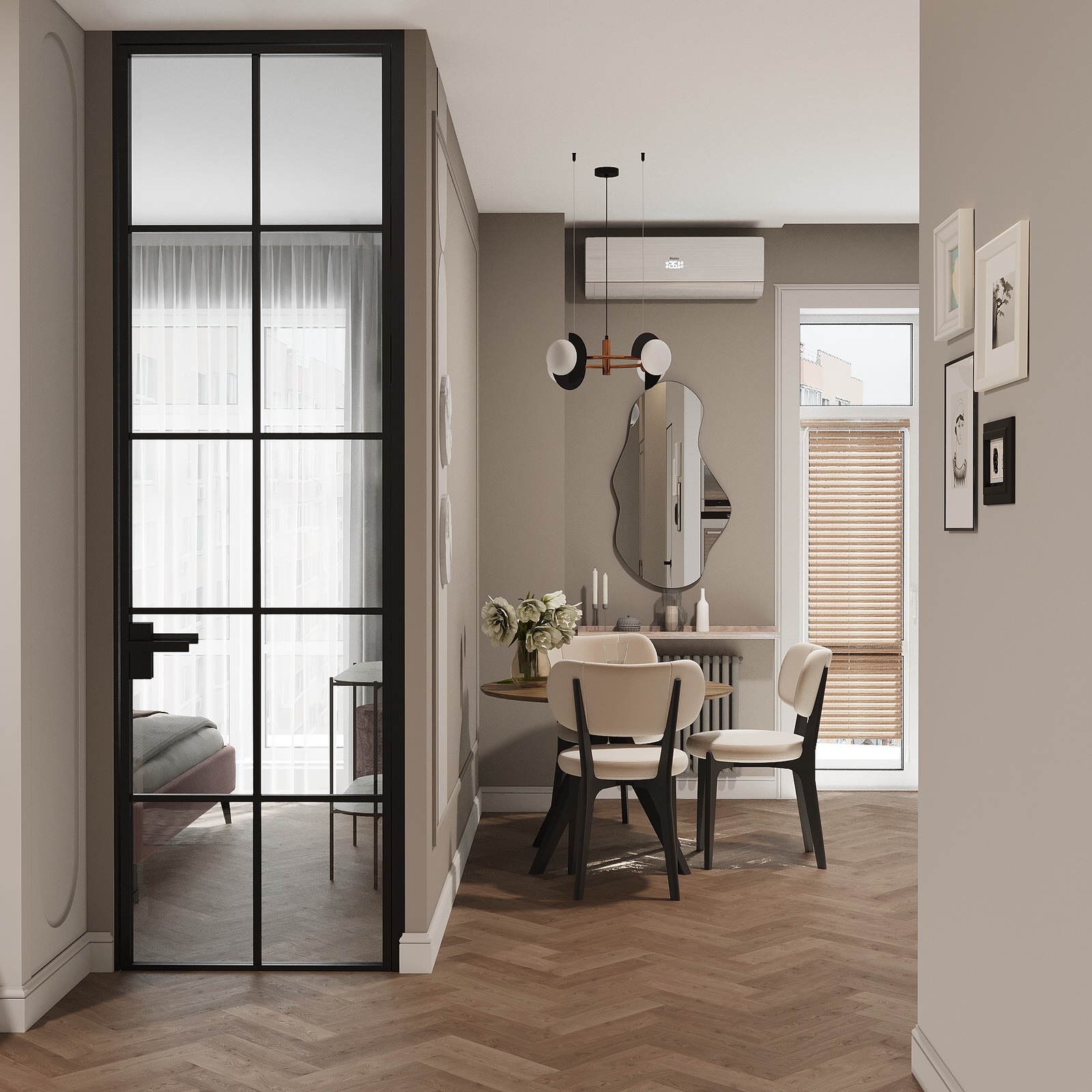 Кухня-гостиная в евродвушка