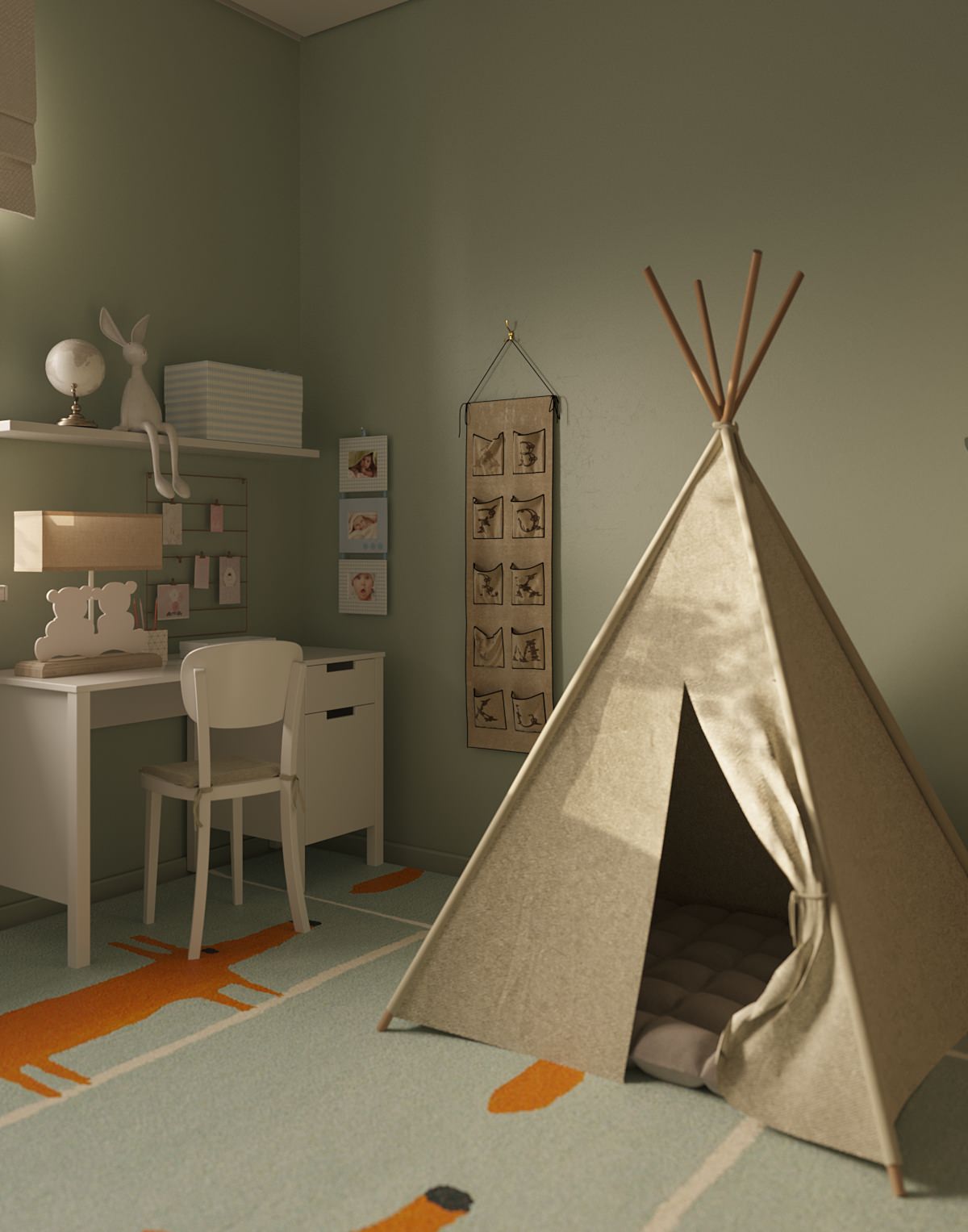 Детская в современном стиле, 15 м