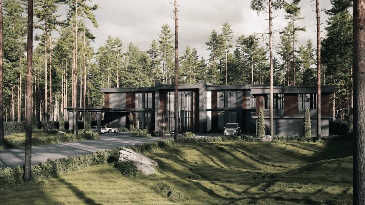 Дизайн интерьера загородного дома в поселке «Лесной простор»