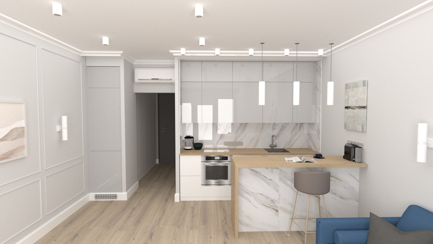 Обложка проекта: Квартира-студия 33 кв.м на Офицерском пер.