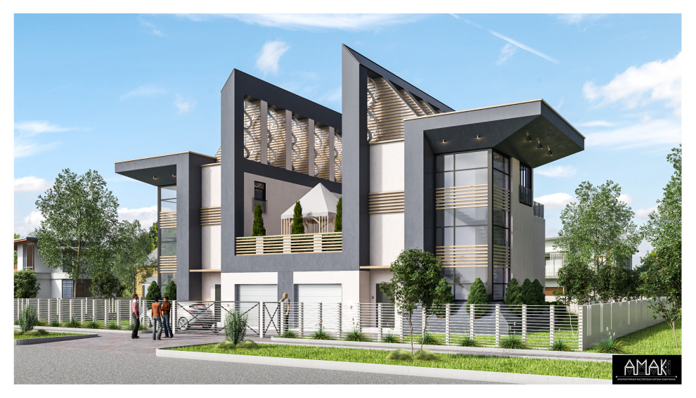 Обложка проекта: Дом-таунхаус на две семьи