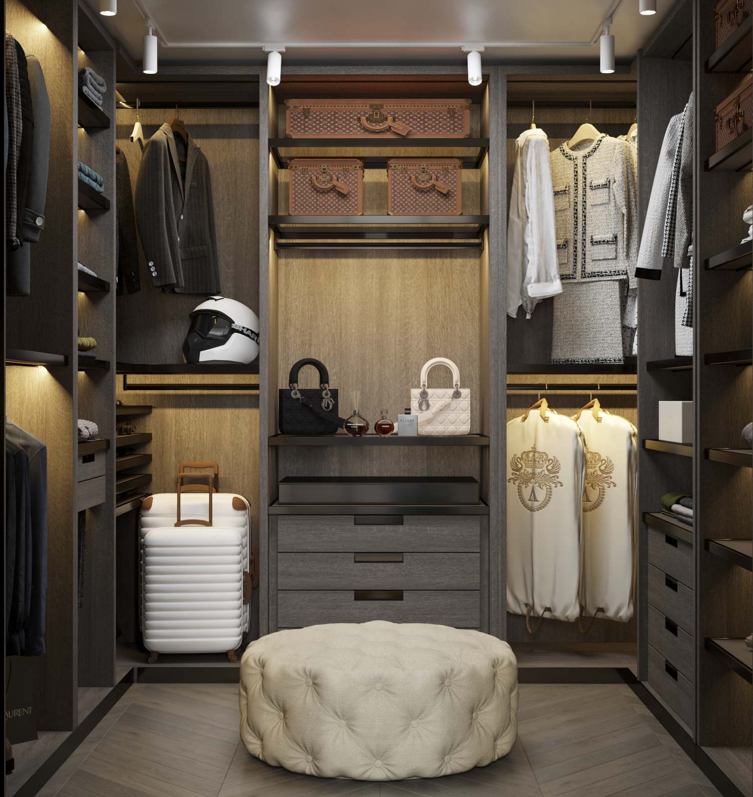 Спальня с гардеробной