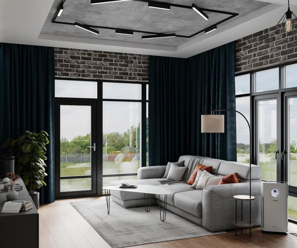 КП Дубки-парк, 100кв «Современный стиль, с элементами лофта»