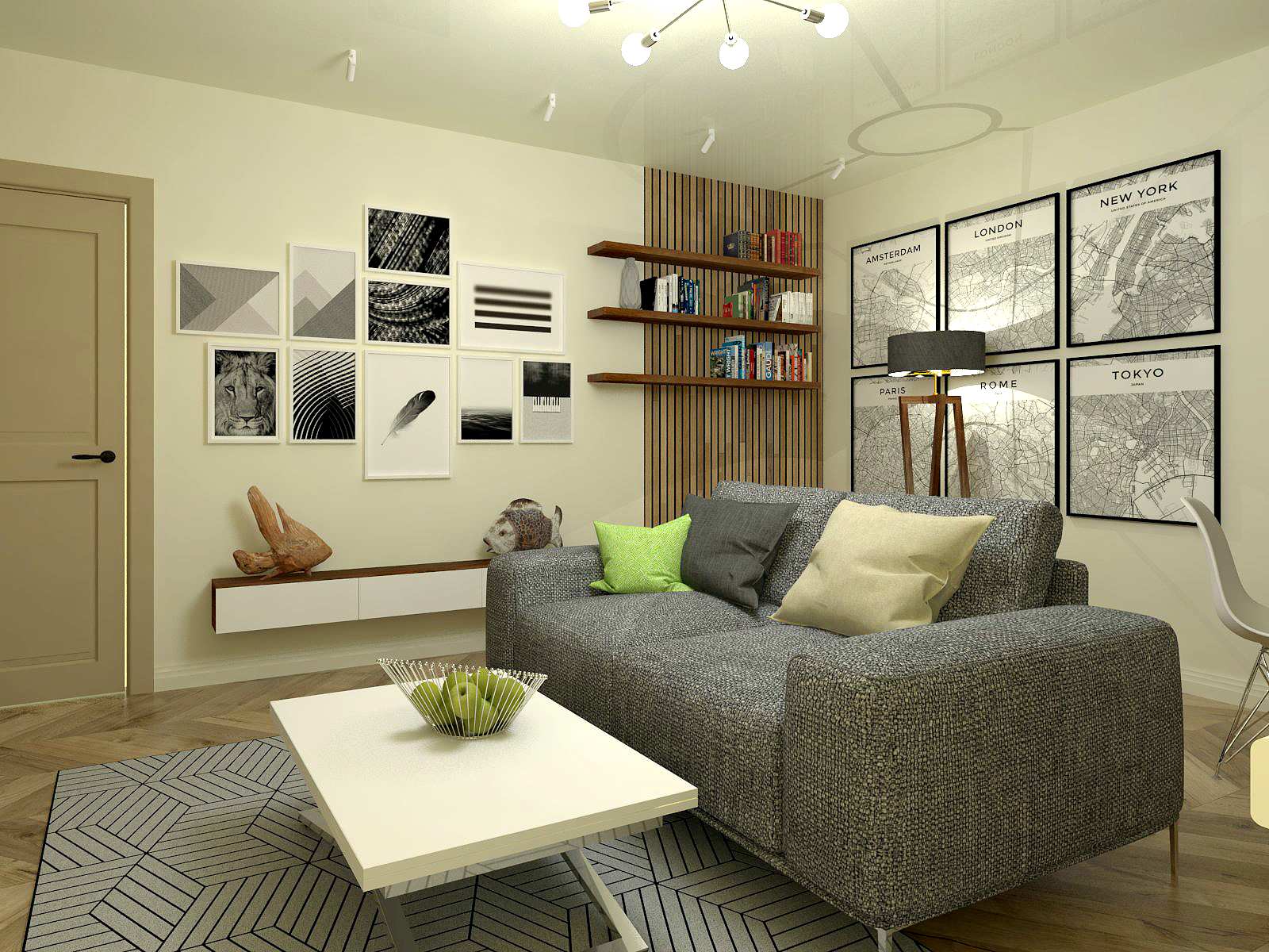 проект гостиной