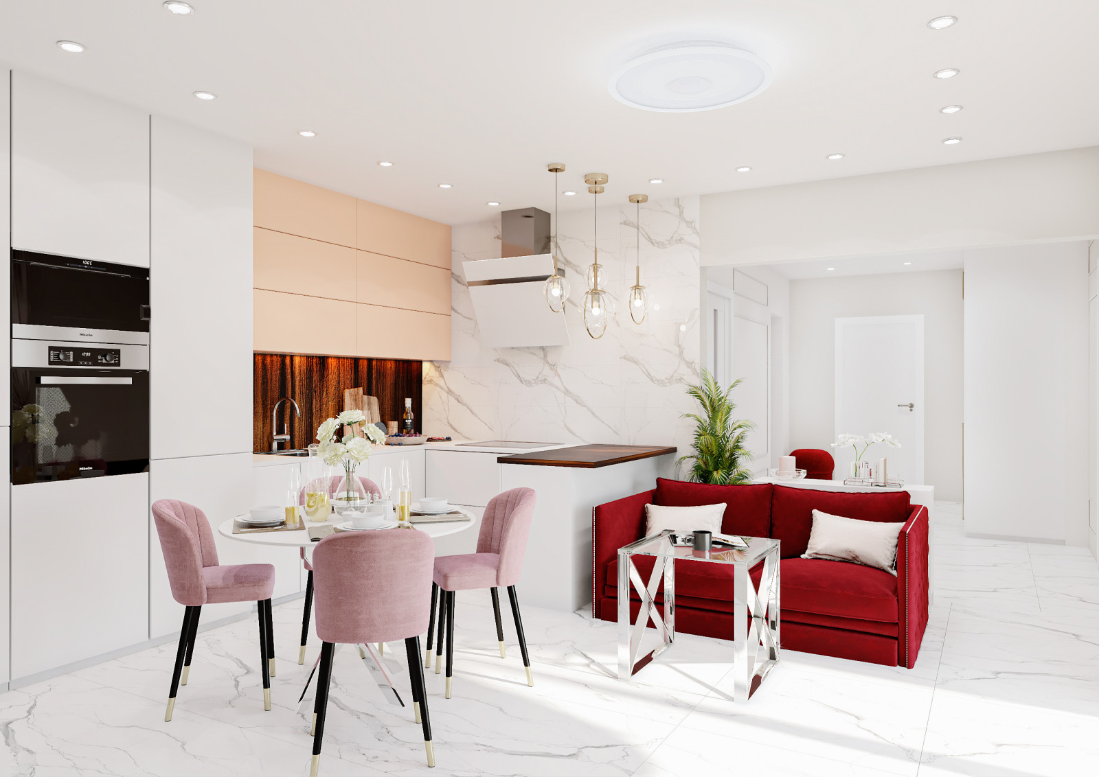 Проект 1 комнатной квартиры для молодой девушки