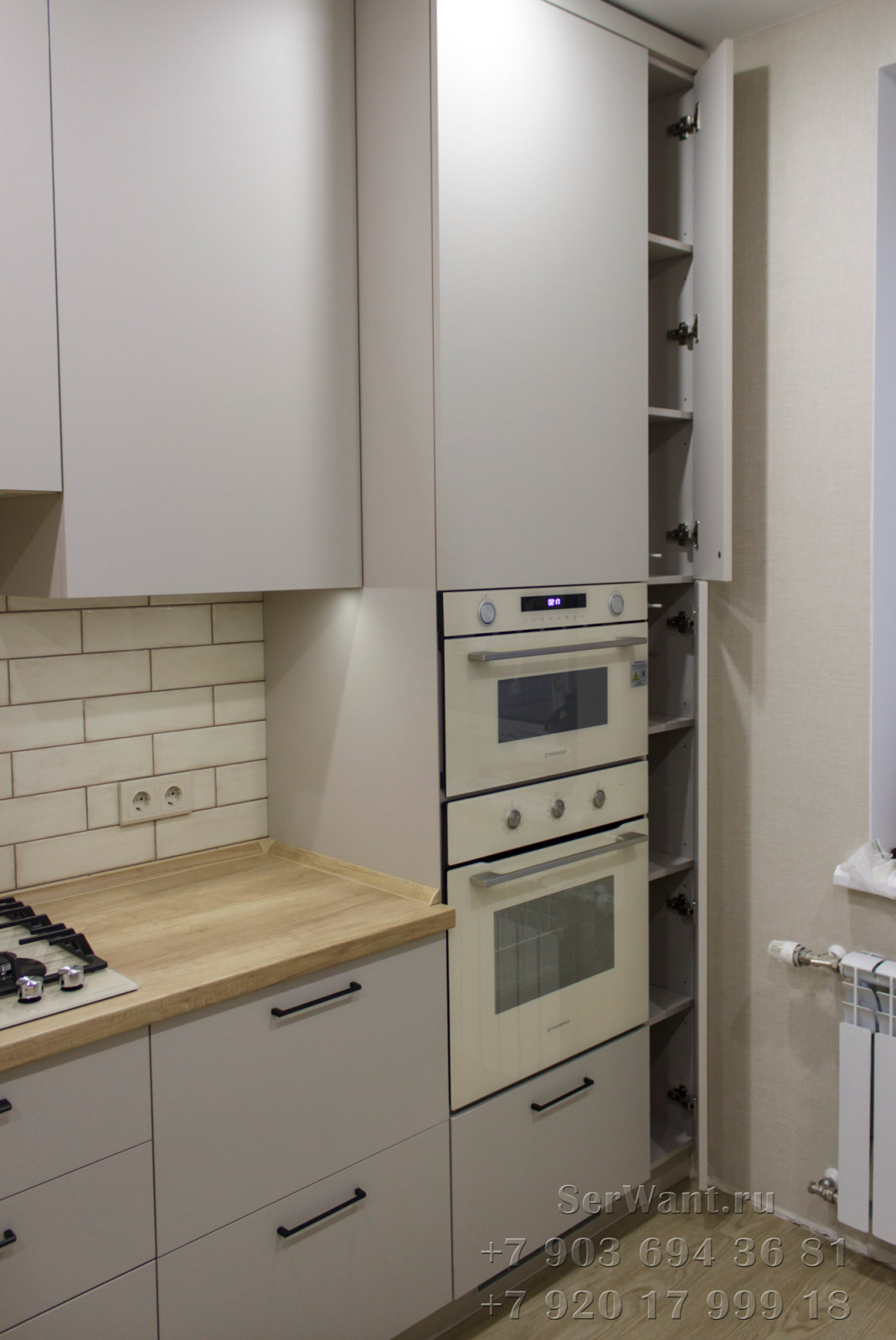 Угловая кухня с котлом