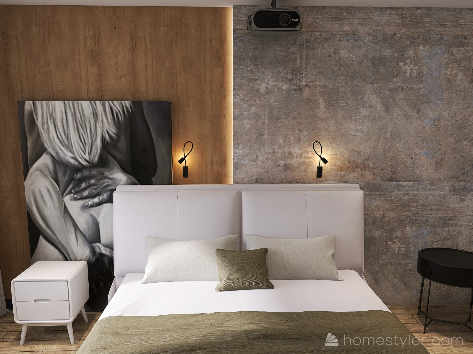 Брутальная трехкомнатная квартира в современном стиле с элементами лофта.