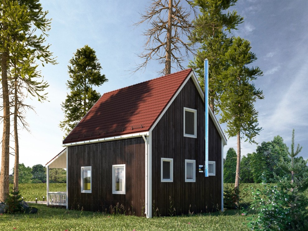 Деревянный гостевой дом с баней