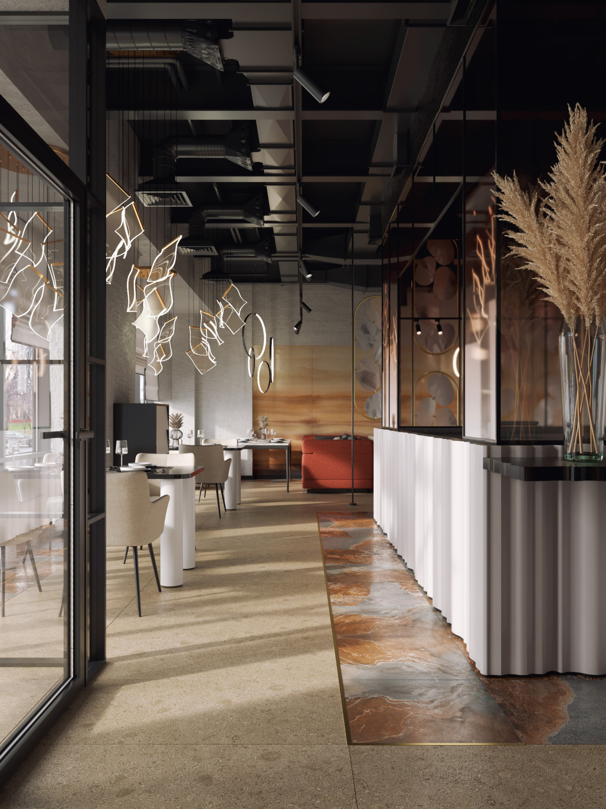 Дизайн-проект ресторана в современном стиле