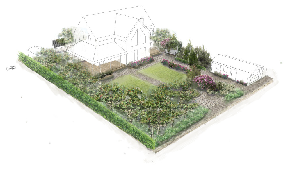 Обложка проекта: Частный сад "Поморская голубка"  Павловск  Спб