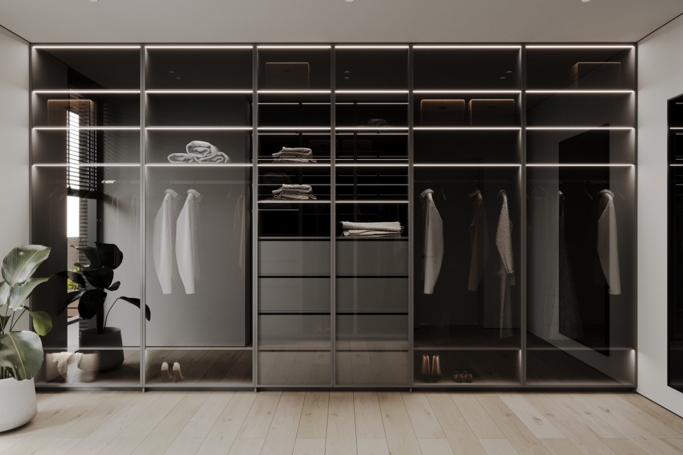 Гардеробная из проекта загородного дома The CUBE