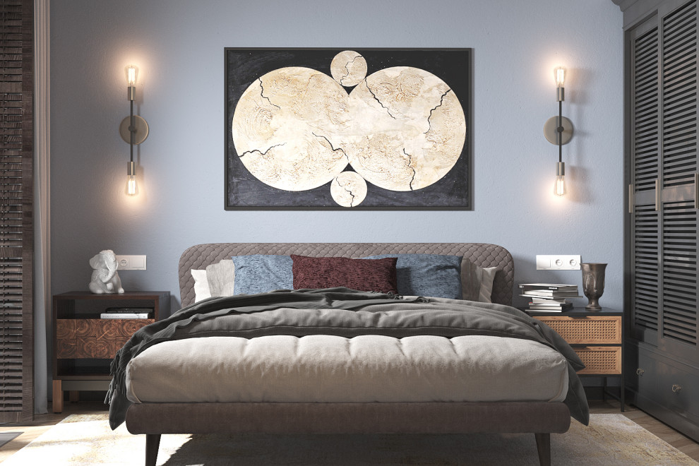 Воображение с этническими мотивами. Проект квартиры 55 м2 в Москве.