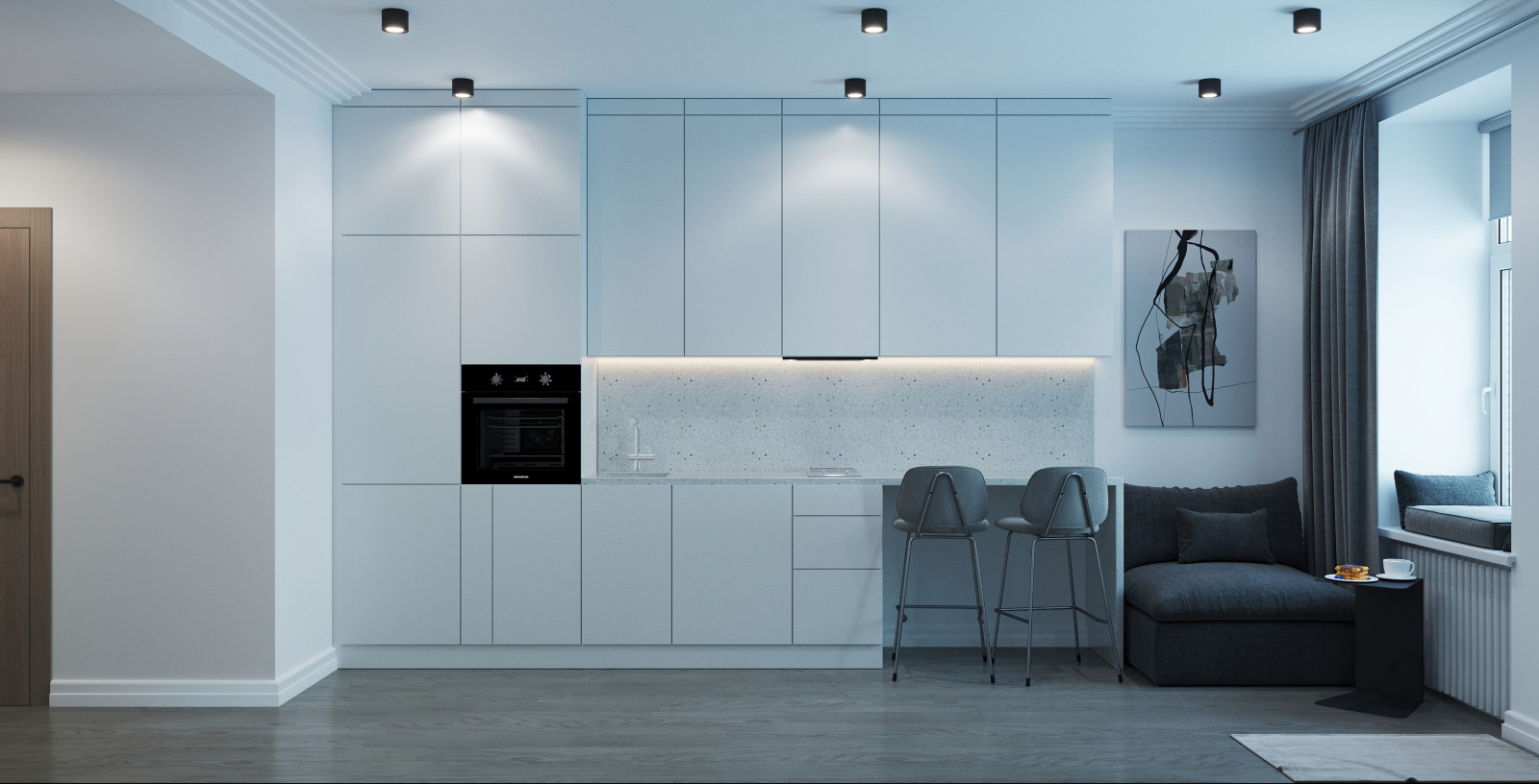 Обложка проекта: Визуализация квартиры студии по техзаданию дизайнера/архитектора