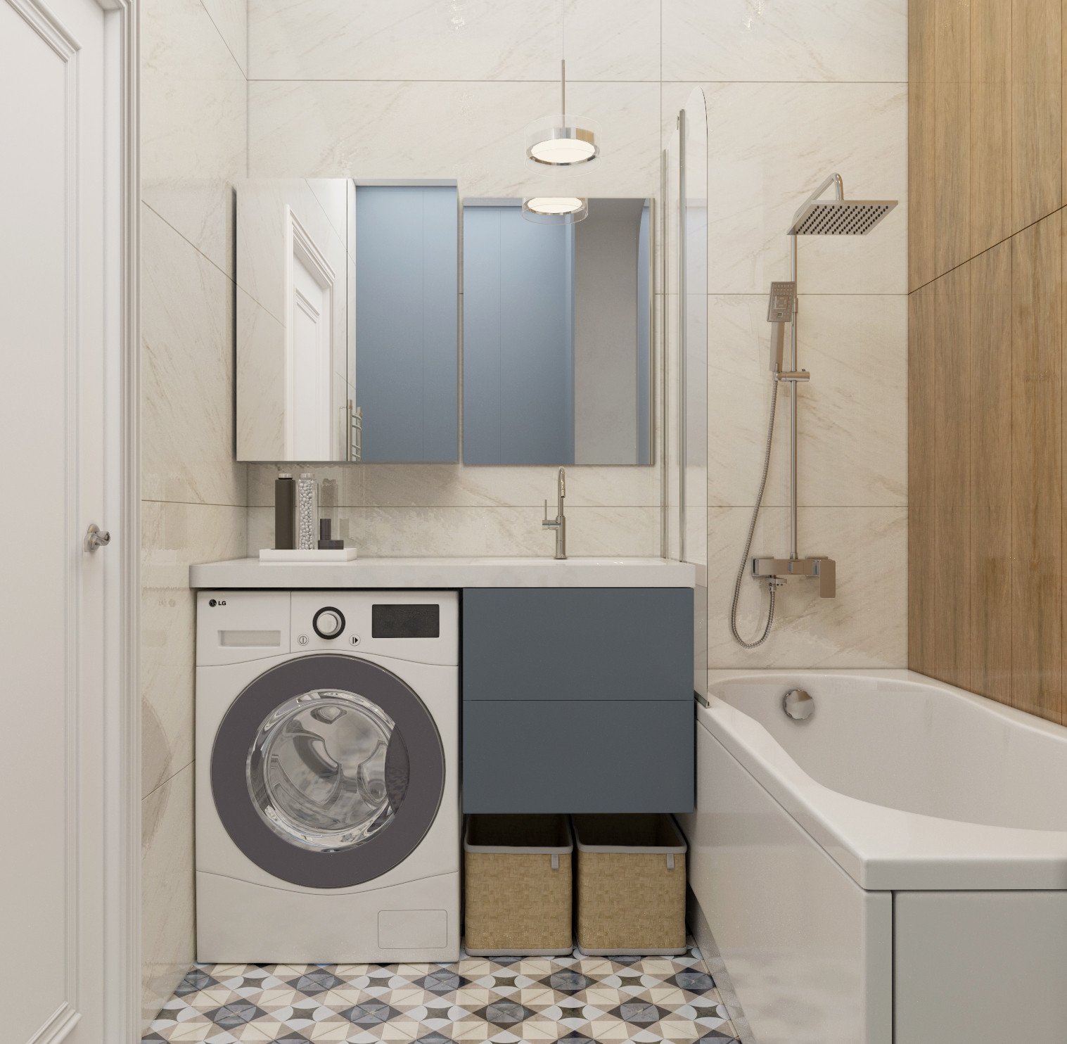 Дизайн - проект двухкомнатной квартиры 60 кв.м. г. Москва.