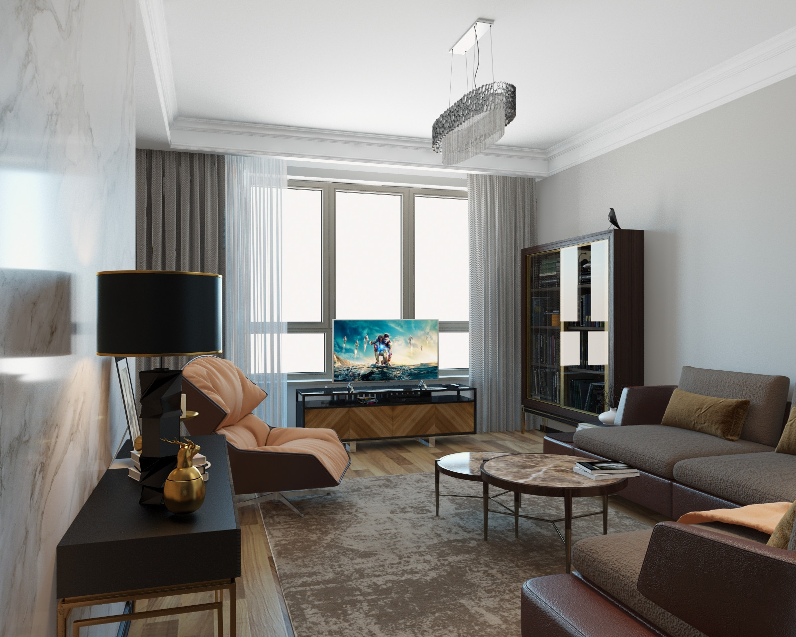 Гостиная с кухней