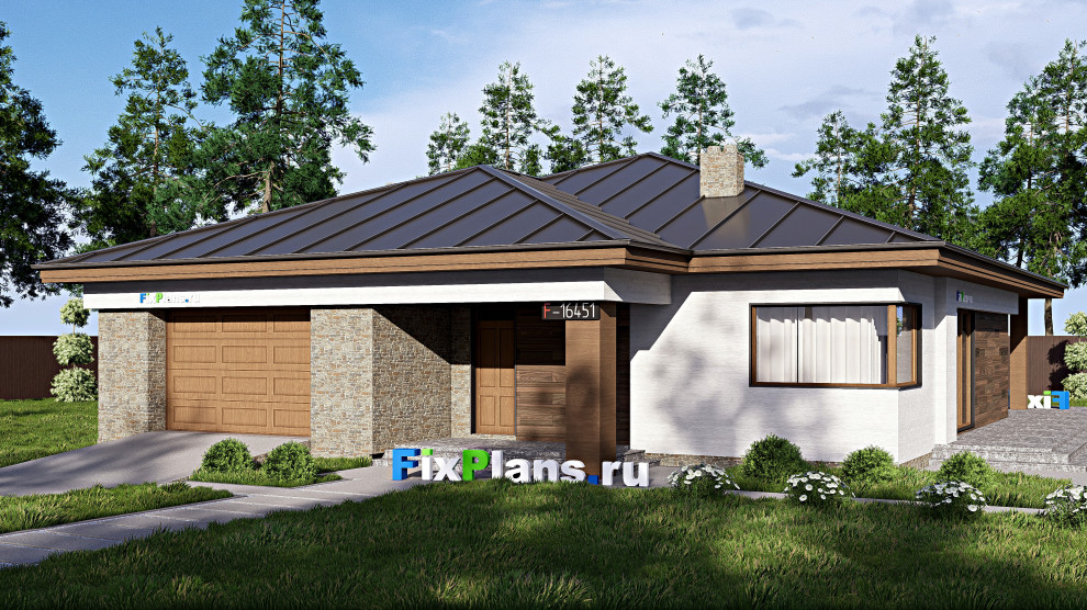 Проект одноэтажного дома 17х20м S265м2 F-16451