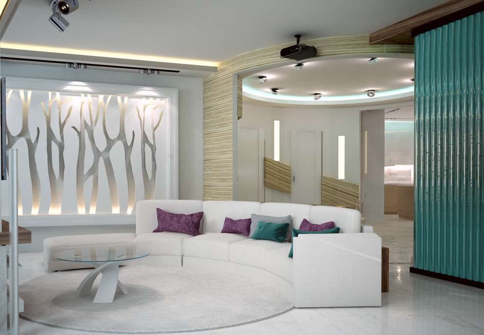 Квартира с арт-объектом из мрамора