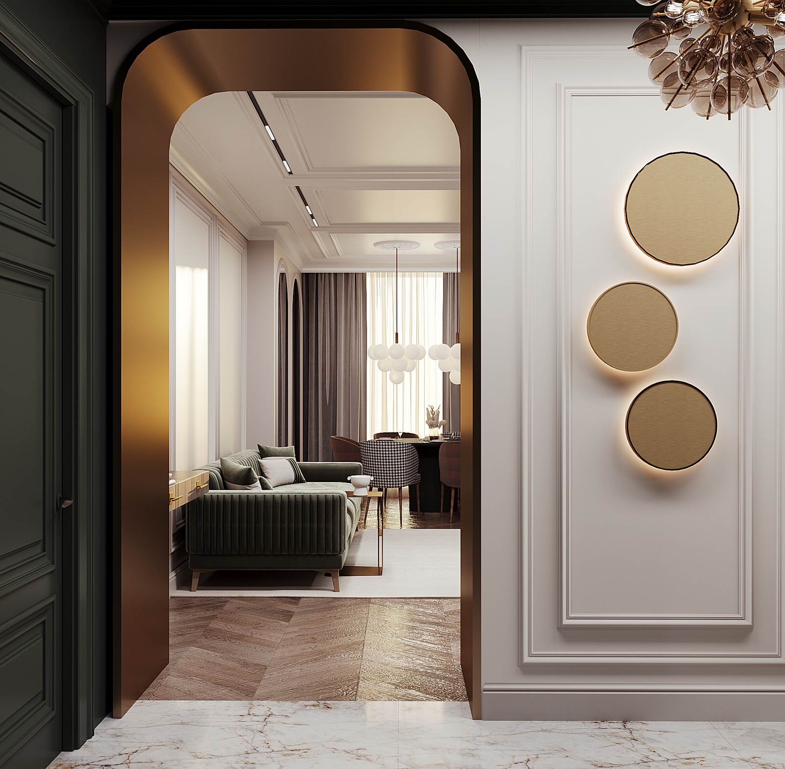 Яркие акценты.Квартира для большой семьи