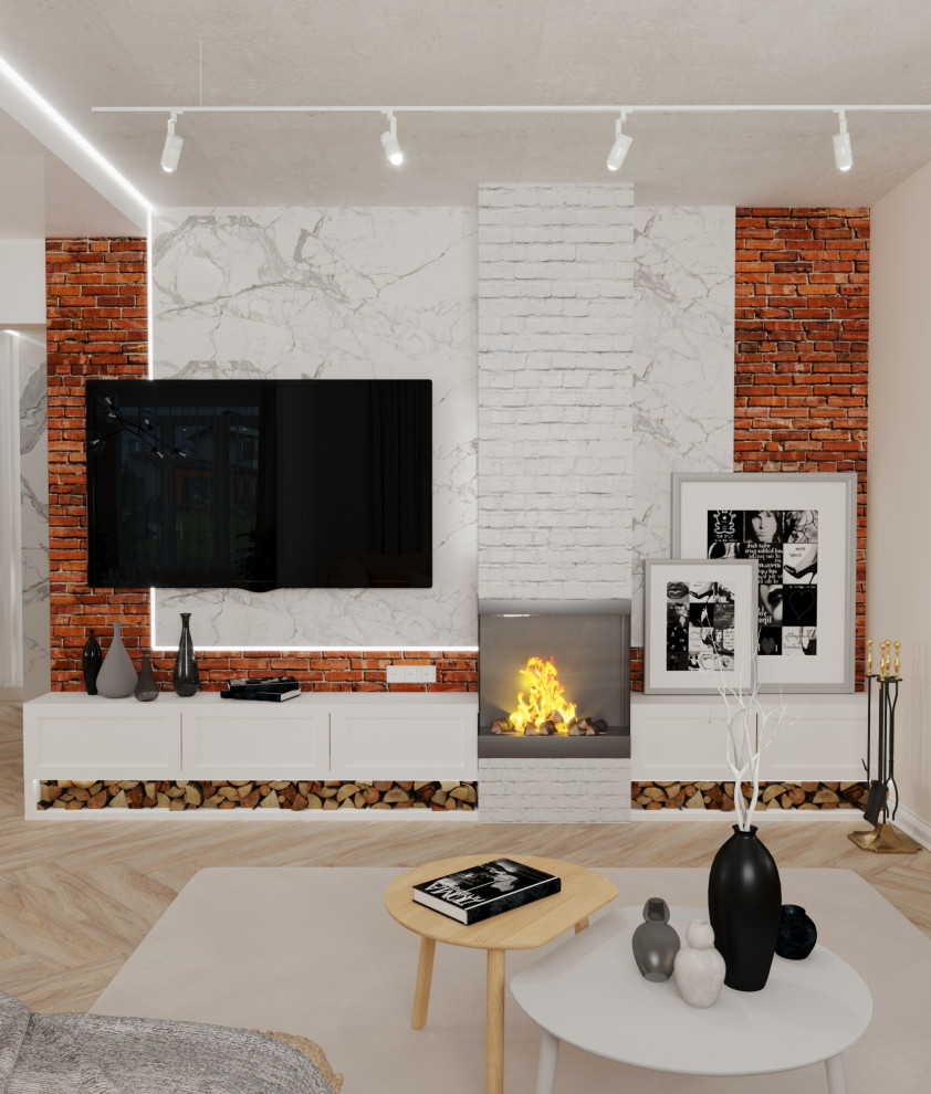 Кухня-гостиная в загородном доме