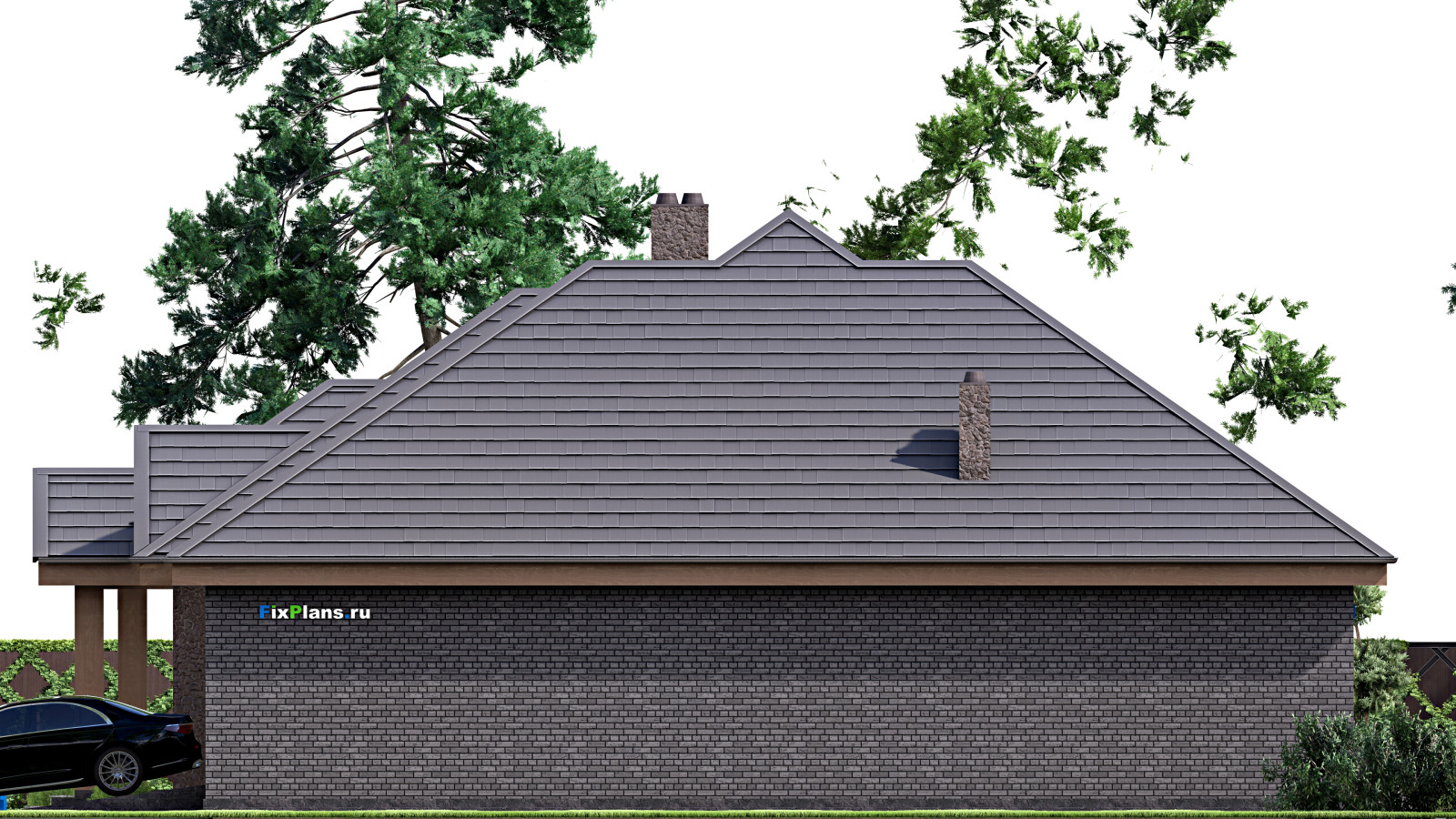 Проект одноэтажного дома 20х18м S241м2 F-16955