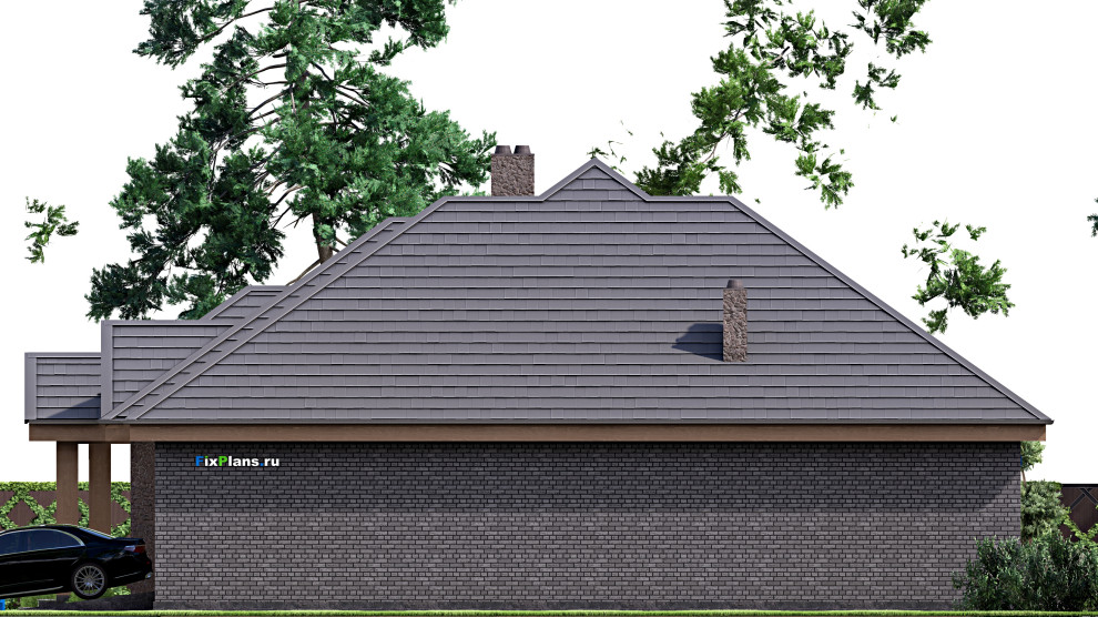 Проект одноэтажного дома 20х18м S241м2 F-16955