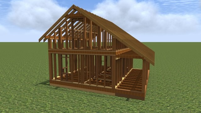 Каркасный индивидуальный дом [015.14]