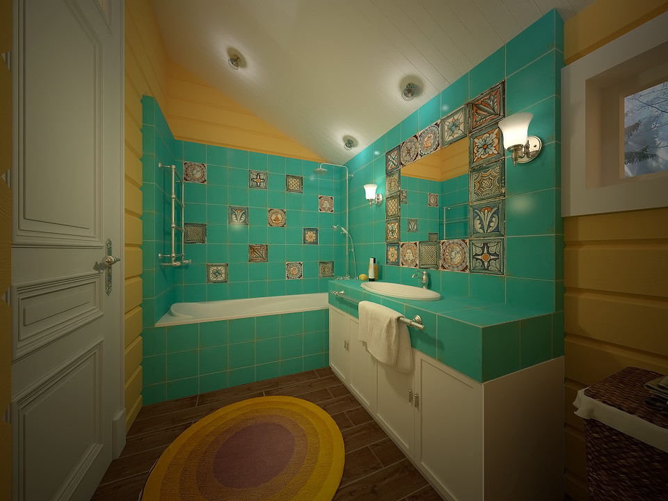 Дом в стиле прованс с акцентами русского стиля