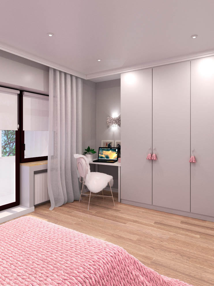 Обложка проекта: Дизайн подростковой комнаты для девочки