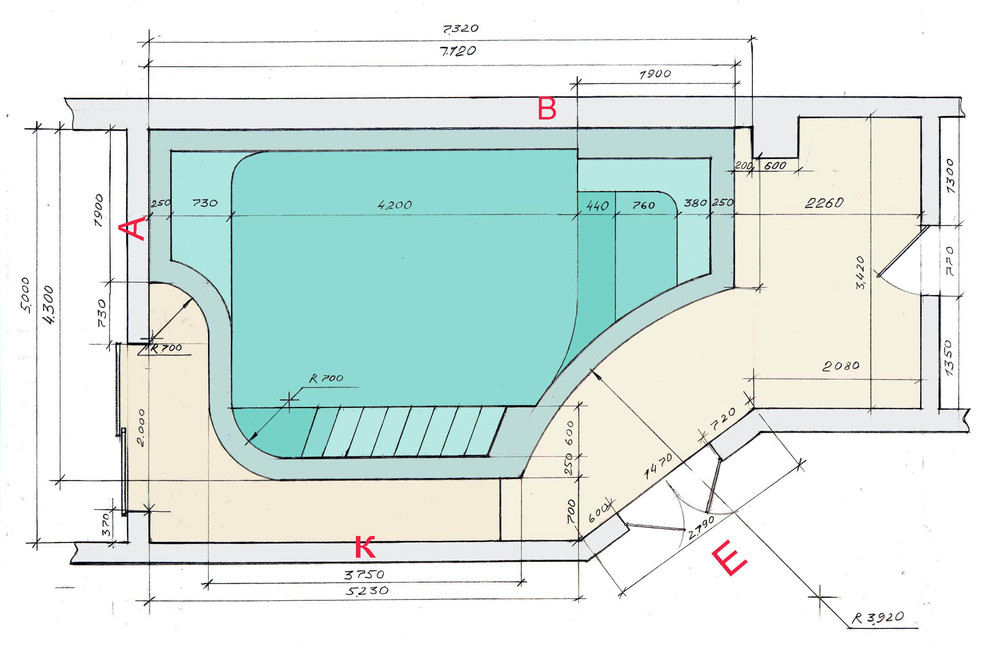 Обложка проекта: интерьер бассейна частного