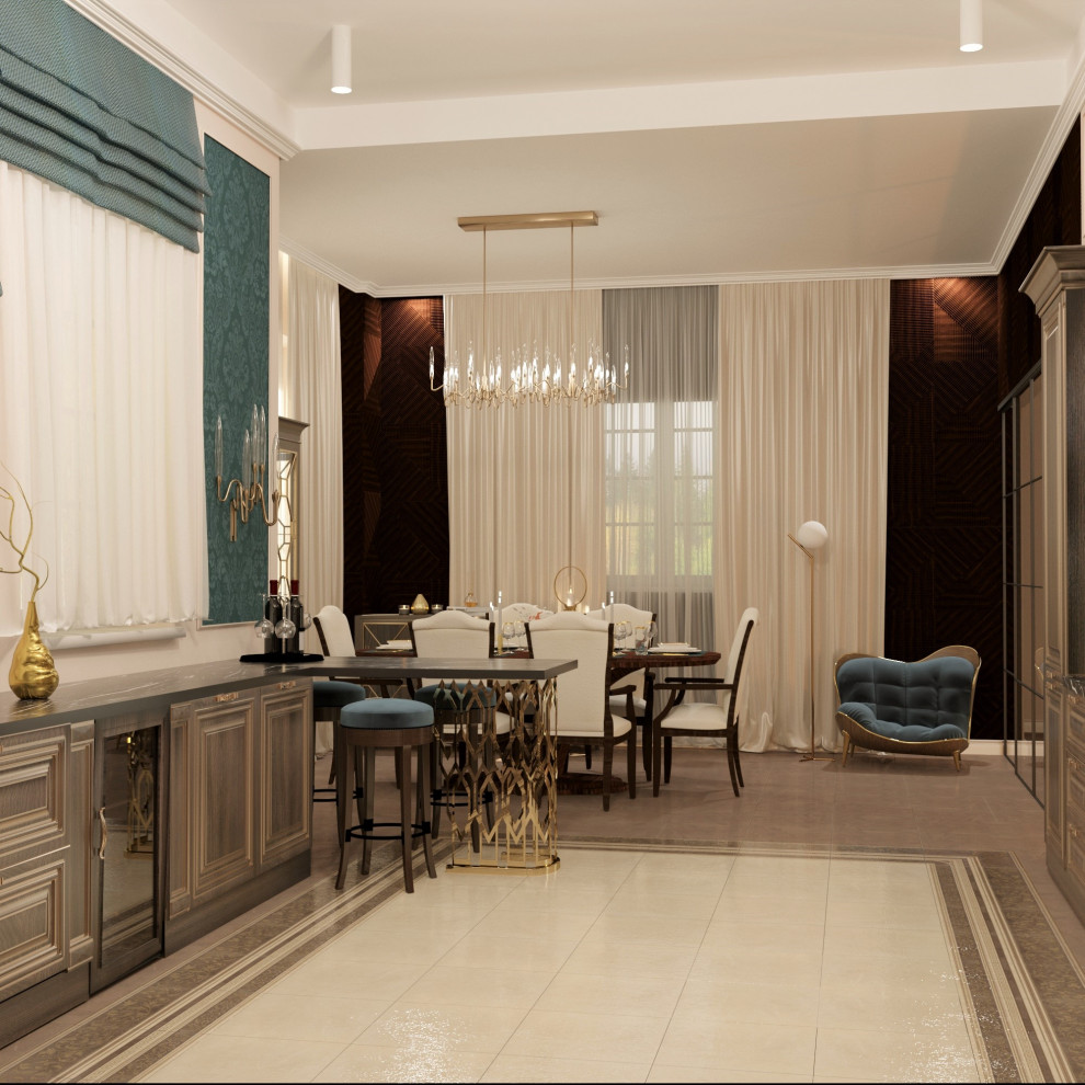 Визуализация кухни-гостиной