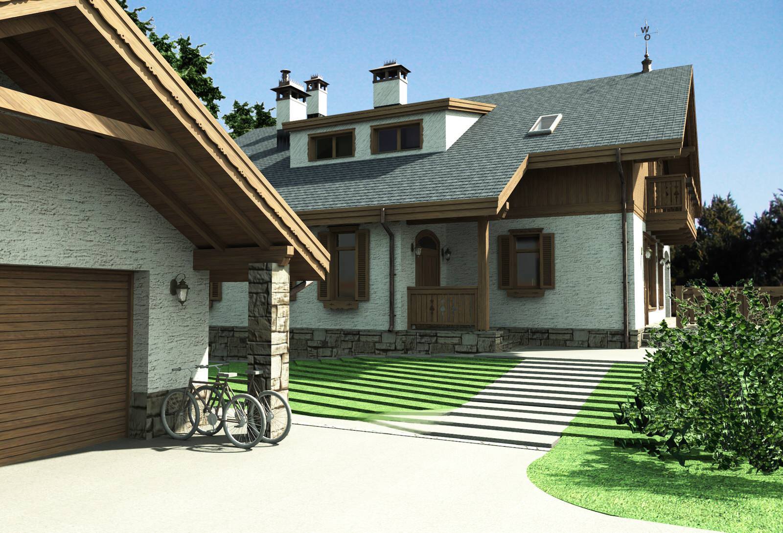 Загородный дом в Альпийском стиле