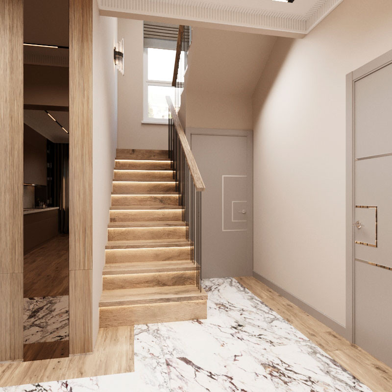 Двухэтажный дом для большой семьи