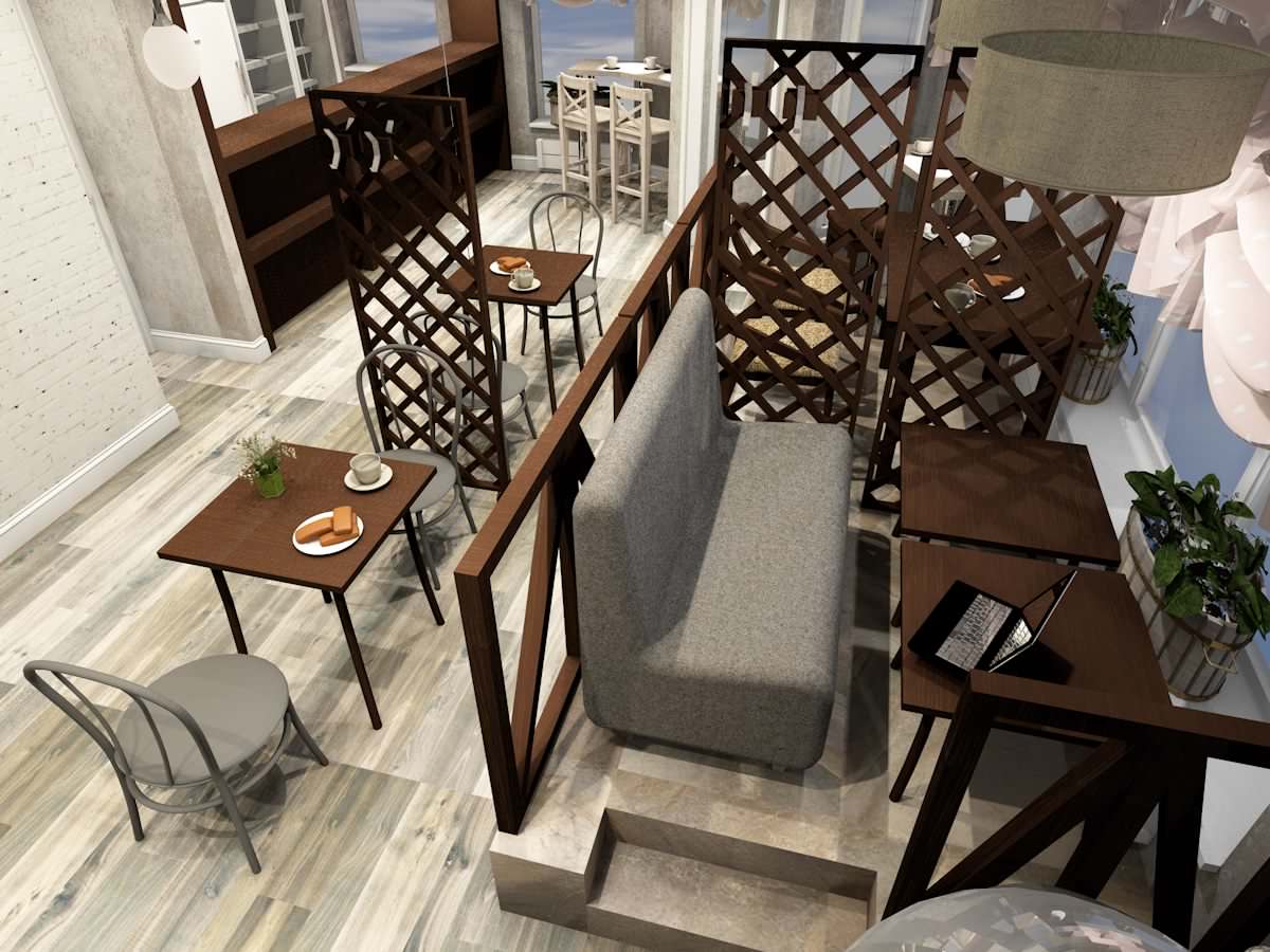 Дизайн-проект кафе быстрого питания в Новокузнецке