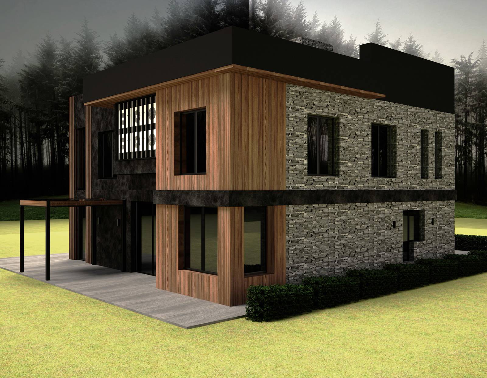 Фасад  частного дома 5 бригада