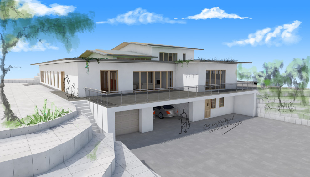 Концепт проект дома на склоне