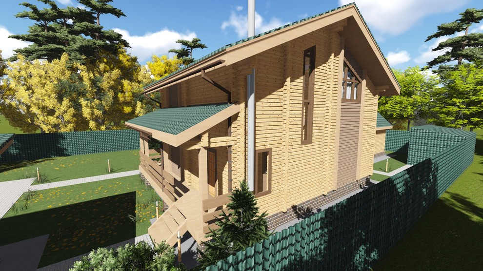 Дом из профилированного бруса 180x142. Общая площадь дома - 170 кв.м