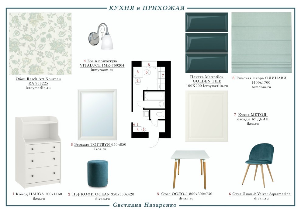 Проект декорирования однокомнатной квартиры (Москва, м.ВДНХ)