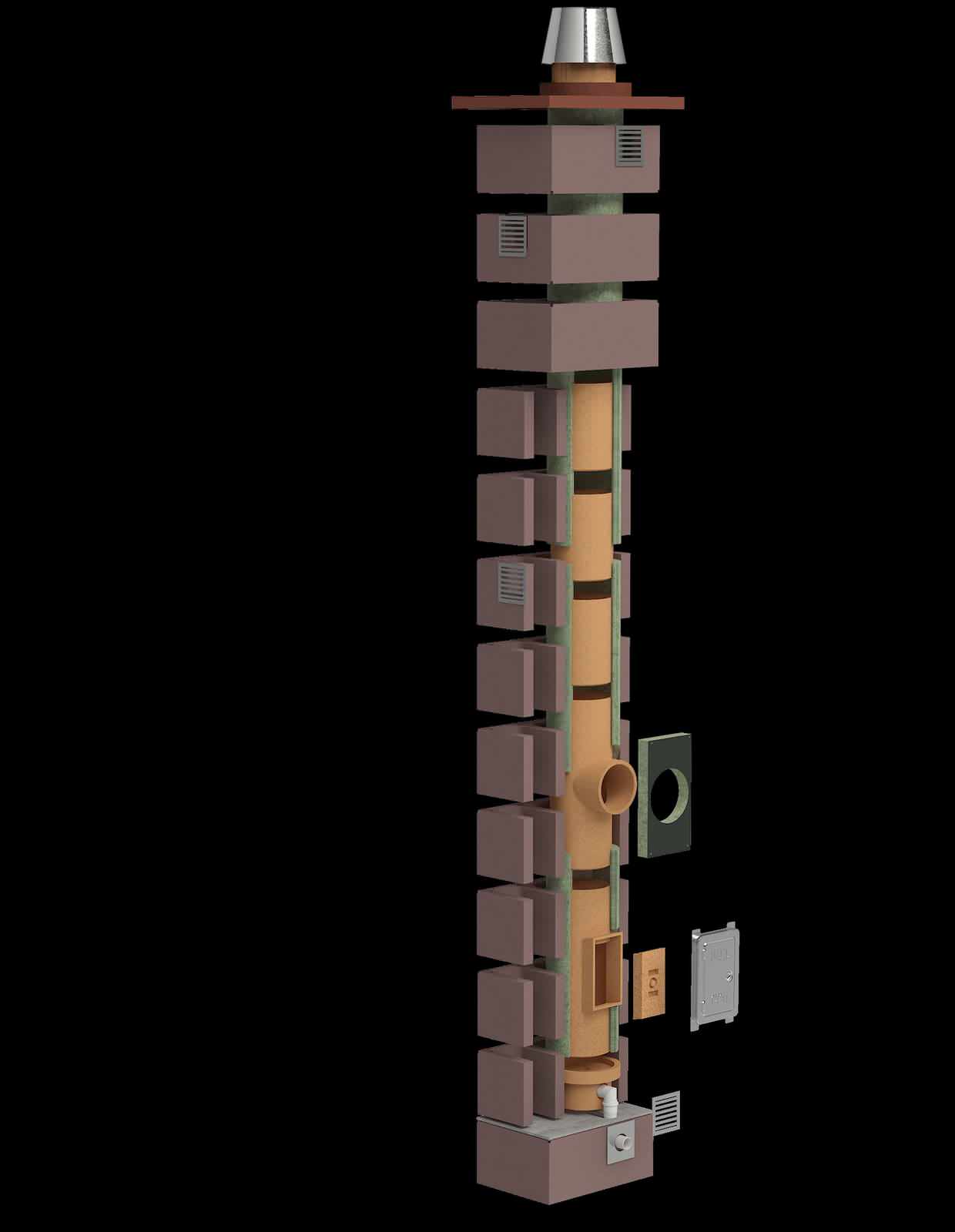 Обложка проекта: Монтаж керамических дымоходов