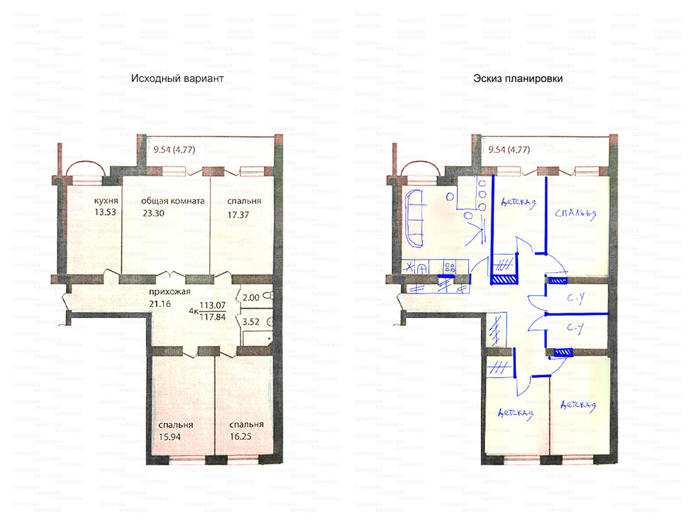 Идеи перепланировки для многокомнатных квартир