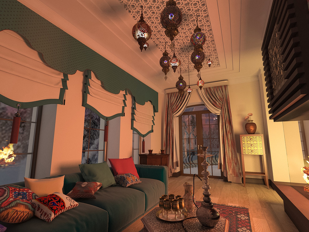 Загородный дом с кальянной. Проект. Визуализация.