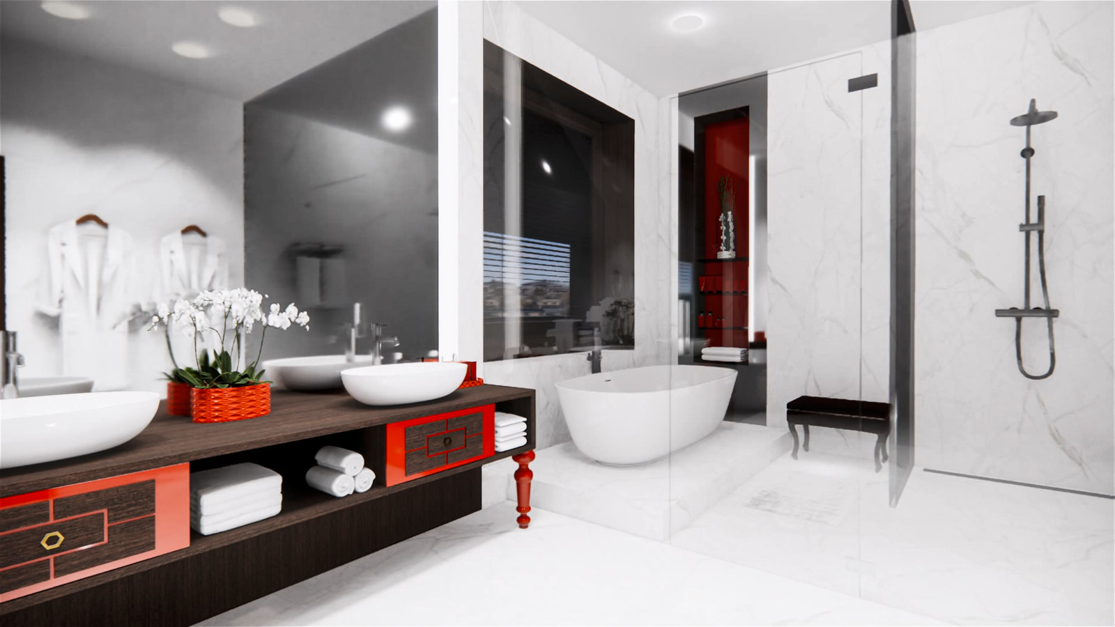 Визуализация проекта отеля в китайском стиле